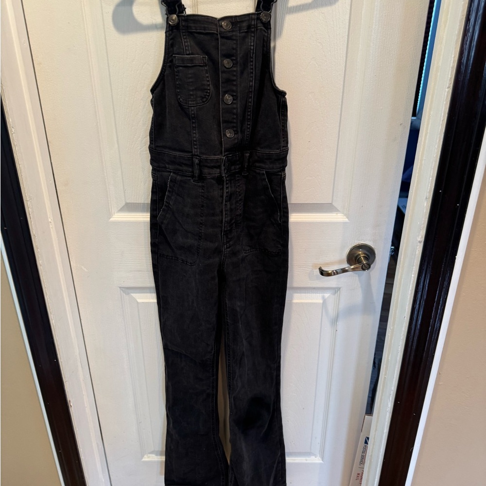 American Eagle Black Denim Overalls - Picture 2 of 5